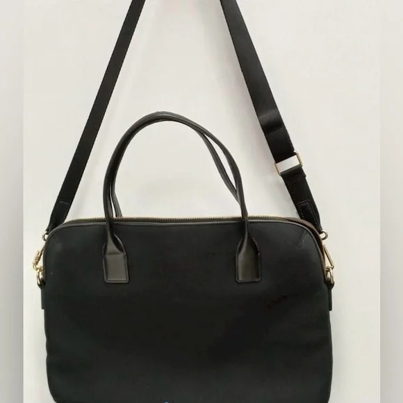 Kate Spade Black Laptop Shoulder Bag With Top Handles And Crossbody Strap Bags